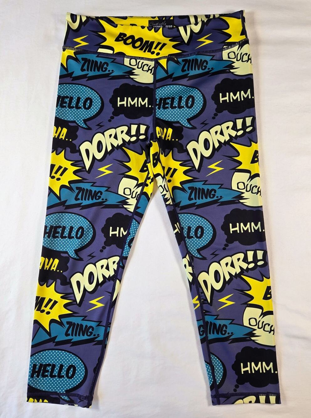 CVG Constantly Varied Gear Womens Cropped Leggings Medium Cartoon Active